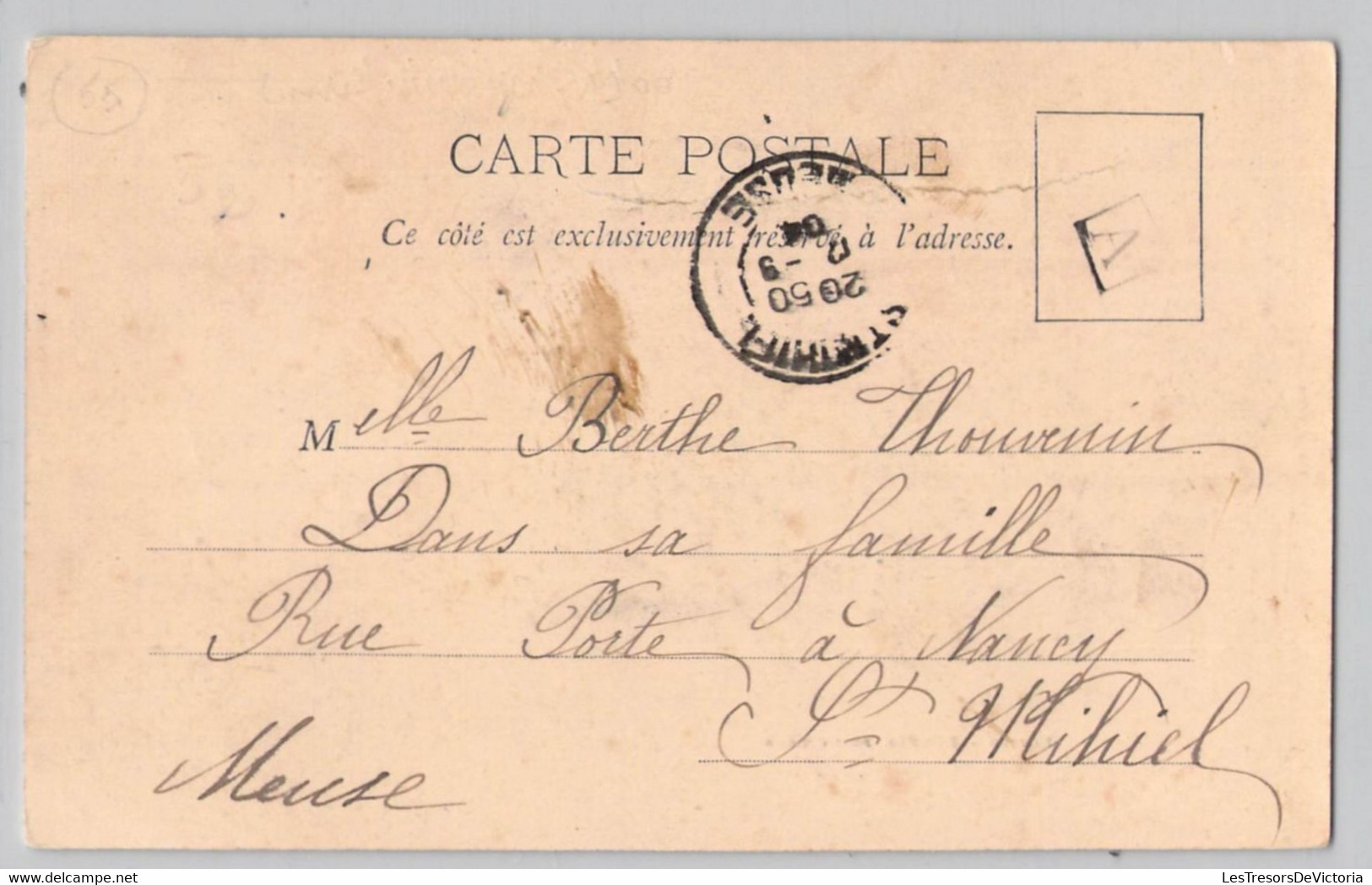 CPA France - Ligny En Barrois - Eglise - Entrée Principale - Oblitérée 1904 - Dos Non Divisée - Carte Nuage - Ligny En Barrois