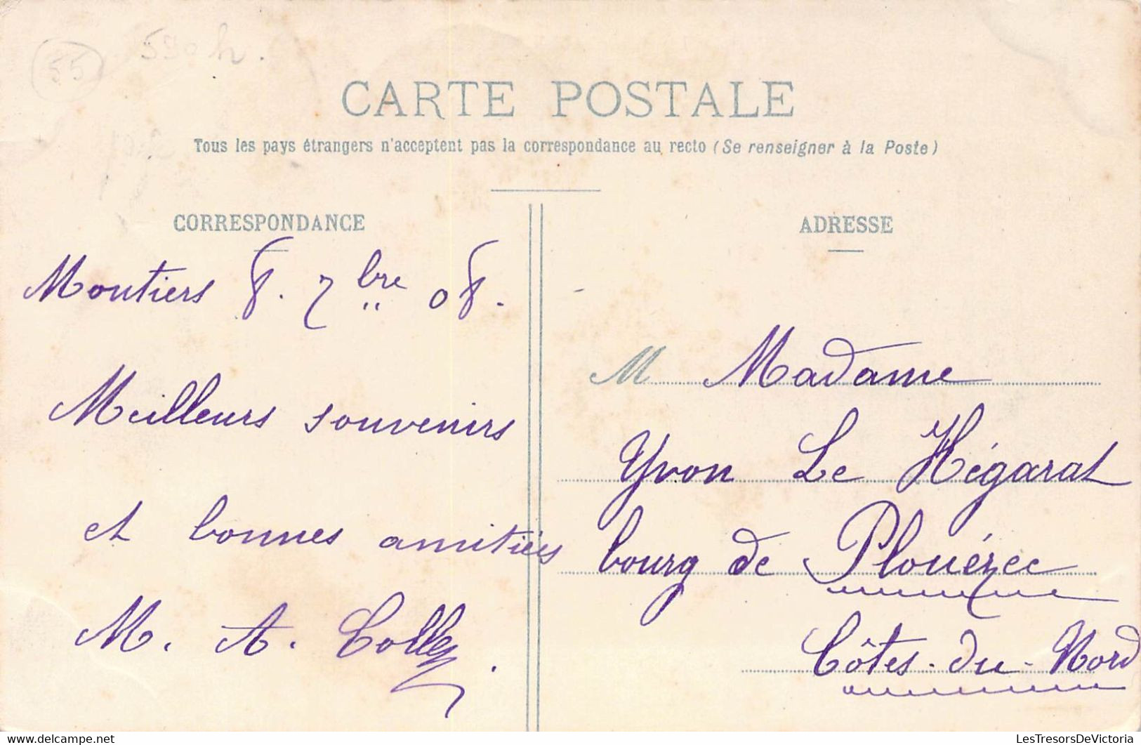 CPA France - Montiers Sur Saulx - Pont Sur La Saulx - Animée - Clocher Eglise - Horloge - 1908 - Montiers Sur Saulx