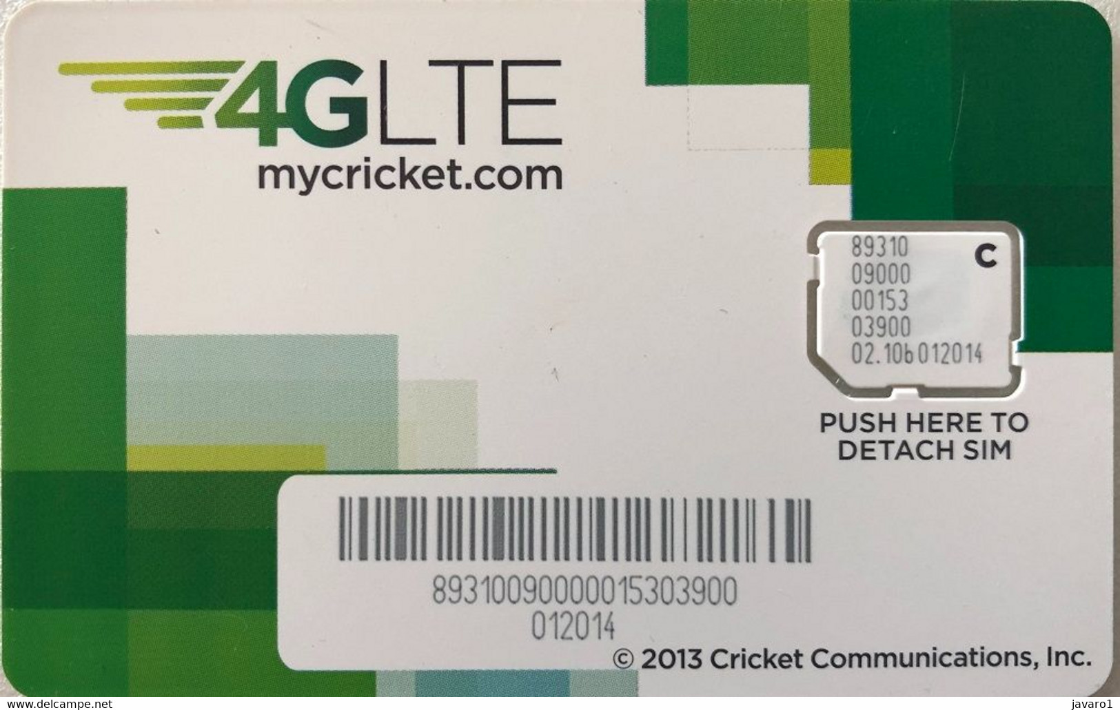 USA : GSM  SIM CARD  : CRICKET  MINT (micro Chip .. Older Version) - Chipkaarten