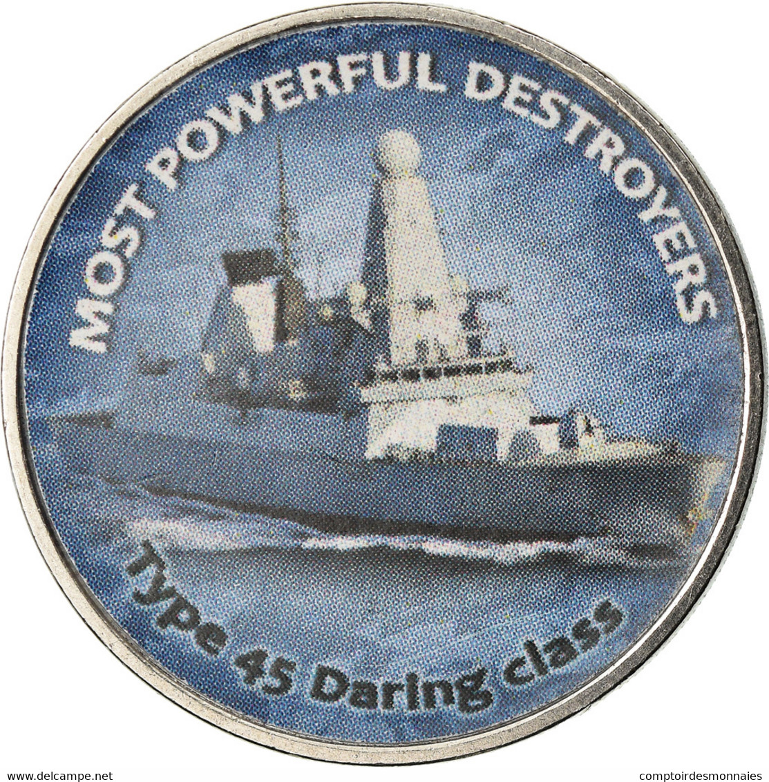 Monnaie, Zimbabwe, Shilling, 2018, Warship -  Destroyer Type 45, SPL, Nickel - Zimbabwe