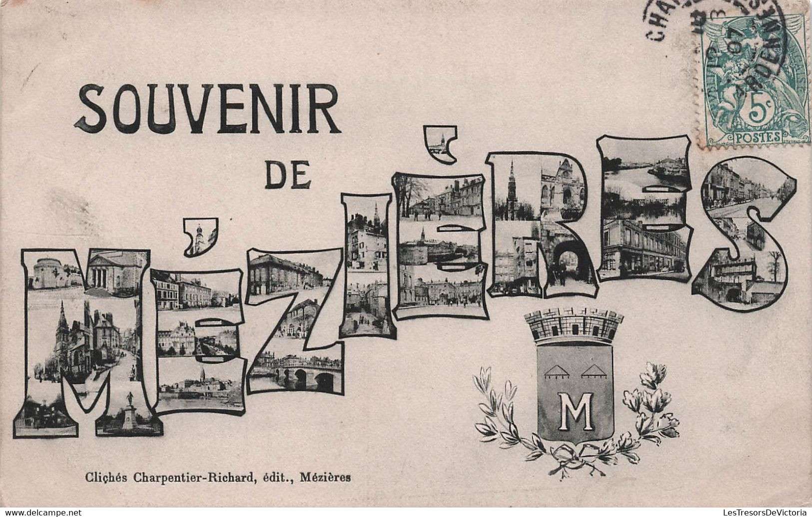 CPA Souvenir De Mezières - Clichés Charpentier Richard Edit - Carte Multivues - Greetings From...