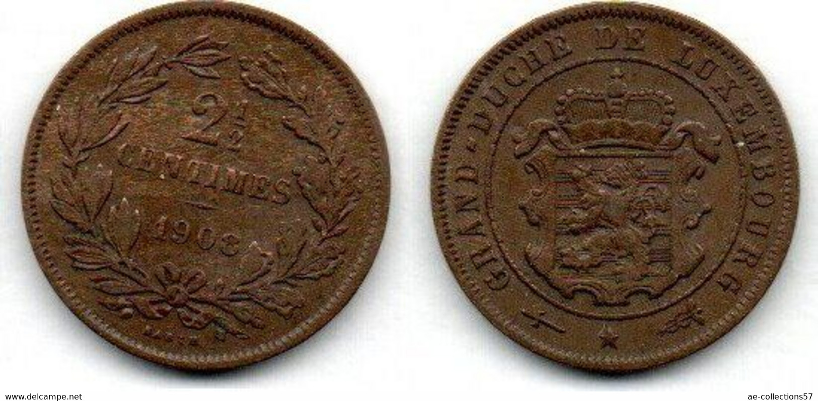 Luxembourg 2.5 Centimes 1908 TTB - Luxembourg