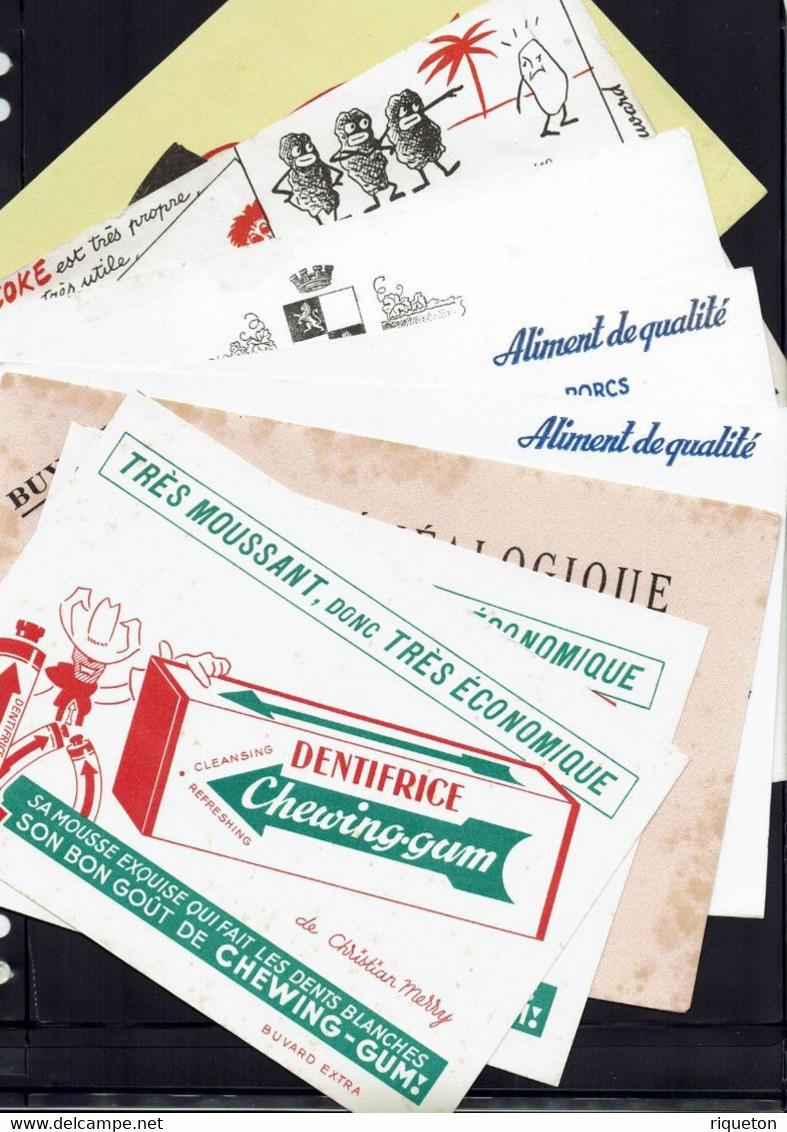 Fr - Vieux Papiers - Lot De Huit Buvards (Deux En Double) Avec Des Taches Bien Visibles Aux Scans - - Verzamelingen & Reeksen