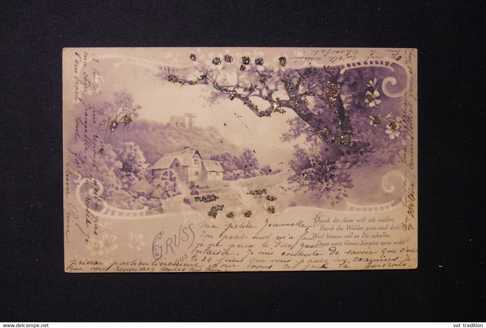 LUXEMBOURG - Affranchissement De Larochette Sur Carte Postale En 1901 Pour Paris - L 131479 - 1895 Adolphe De Profil