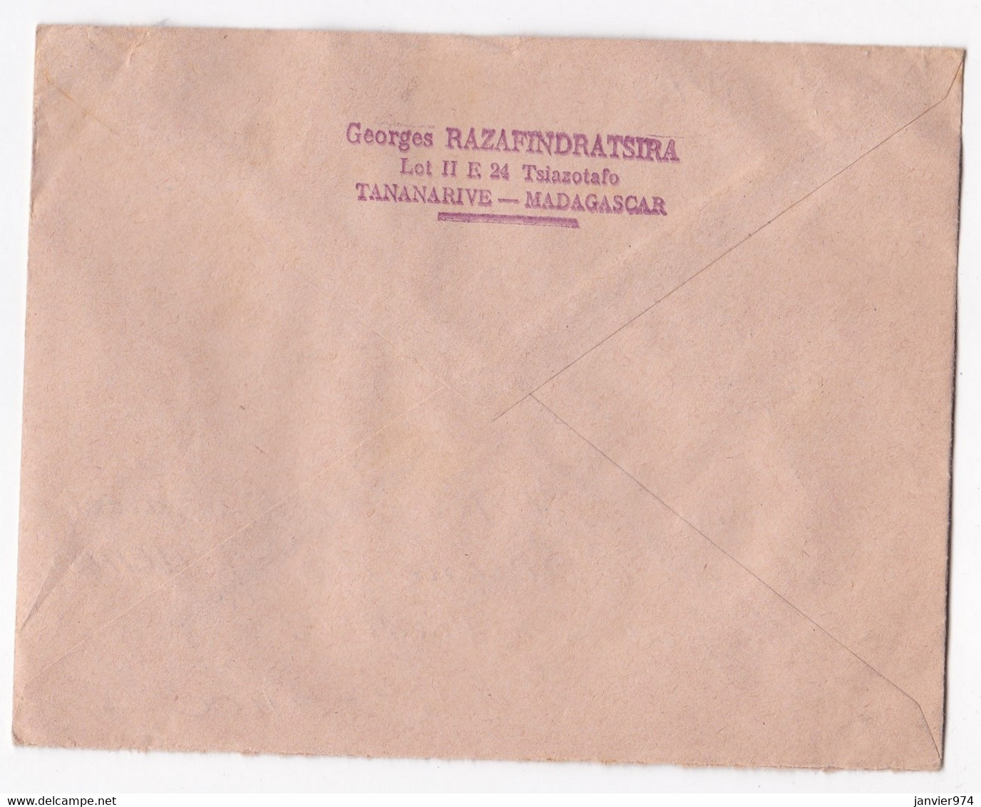 Lettre 1959 Madagascar Tananarive Pour Mérignac Gironde, 4 Timbres - Lettres & Documents