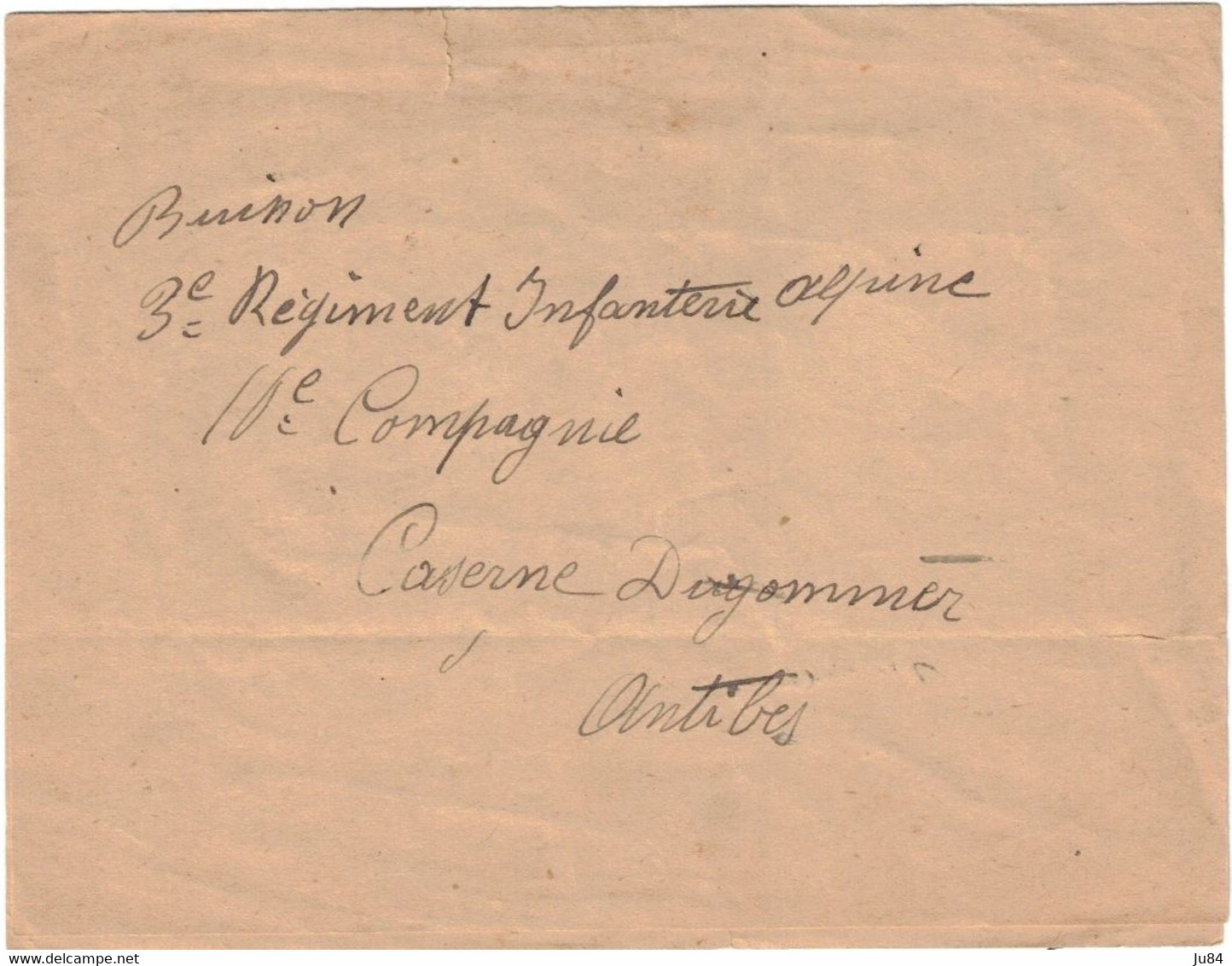 Alpes Maritimes - Antibes - Le Foyer Du Soldat - Union Franco-Américaine - Lettre Soldat - Infanterie Alpine - 1923 - Altri & Non Classificati