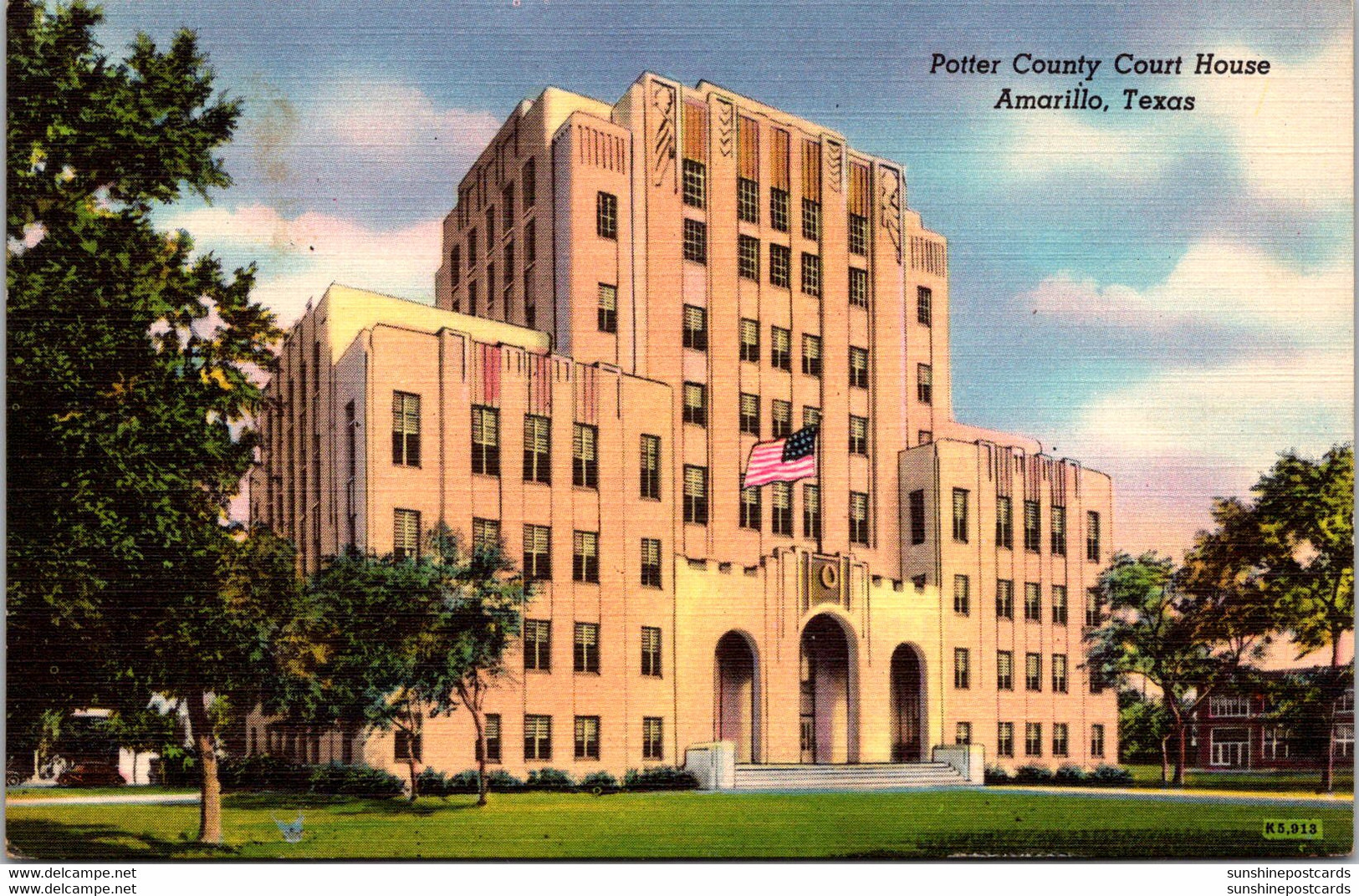 Texas Amarillo Potter County Court House 1948 - Amarillo