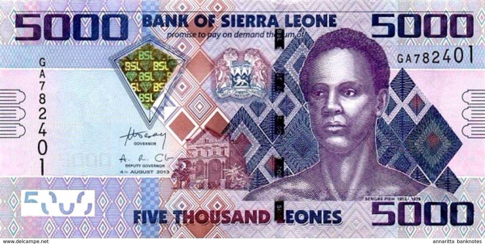 Sierra Leone 5000 Leones 2013, UNC, P-32b, SL B127b - Sierra Leone