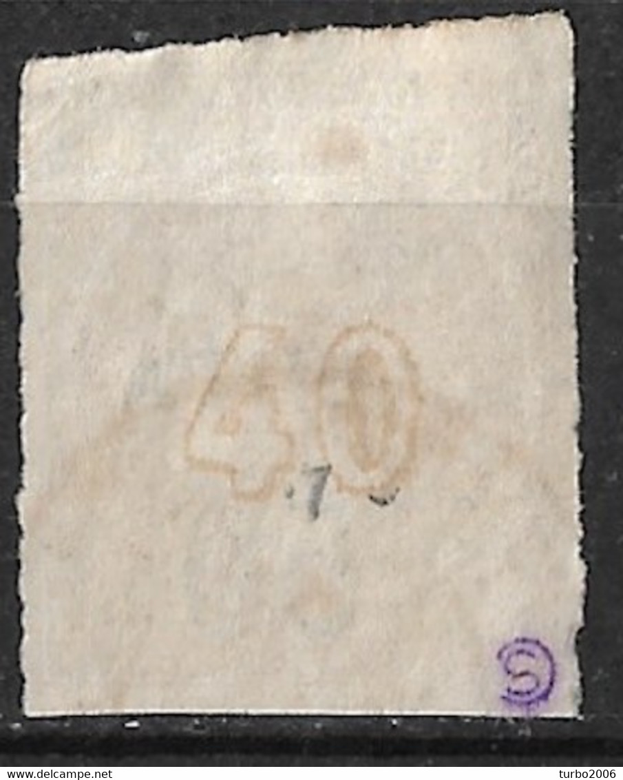 Greece 1900 Overprints On Large Hermes Head 50 L / 40 L Grey Flesh Narrow Spaced "0"  Vl. 147 - Gebruikt