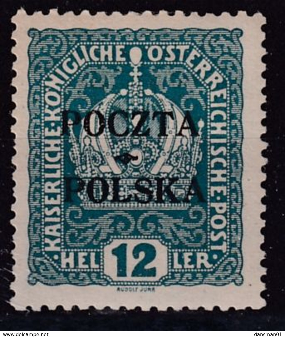 POLAND 1919 Krakow Fi 34 I-86 Mint Hinged Signed Taipale - Ungebraucht