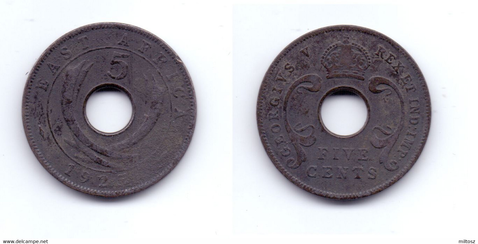 East Africa 5 Cents 1925 - British Colony