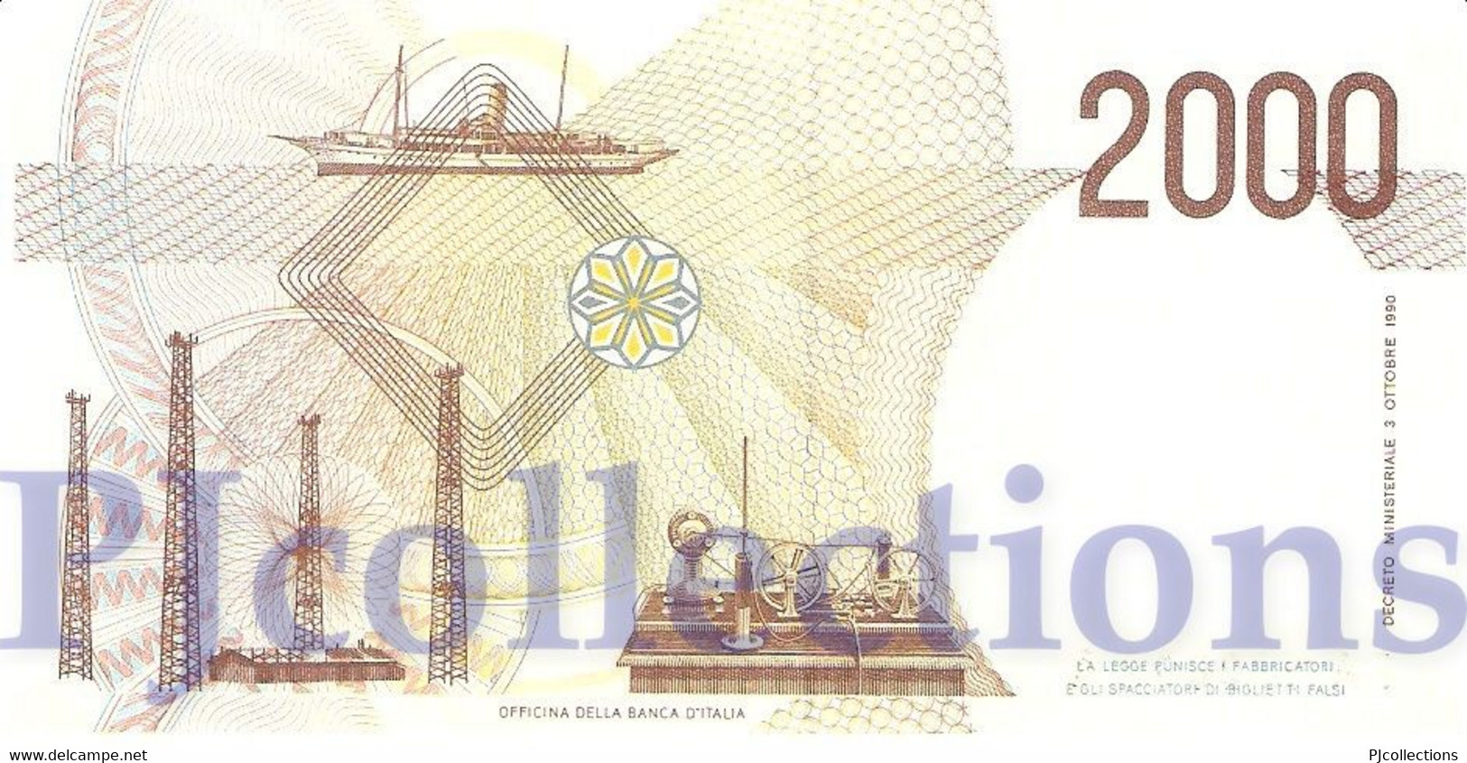 ITALIA - ITALY 2000 LIRE 1990 PICK 115 UNC PREFIX "A" - 2000 Lire