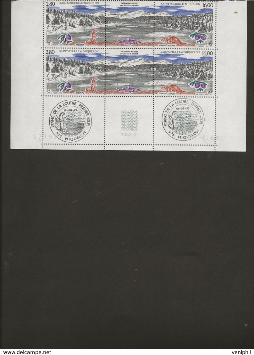 ST PIERRE ET MIQUELON - 2 TRIPTYQUES N° 586 A  NEUF SANS CHARNIERE - ANNEE 1993 - COTE :20 € - Ungebraucht