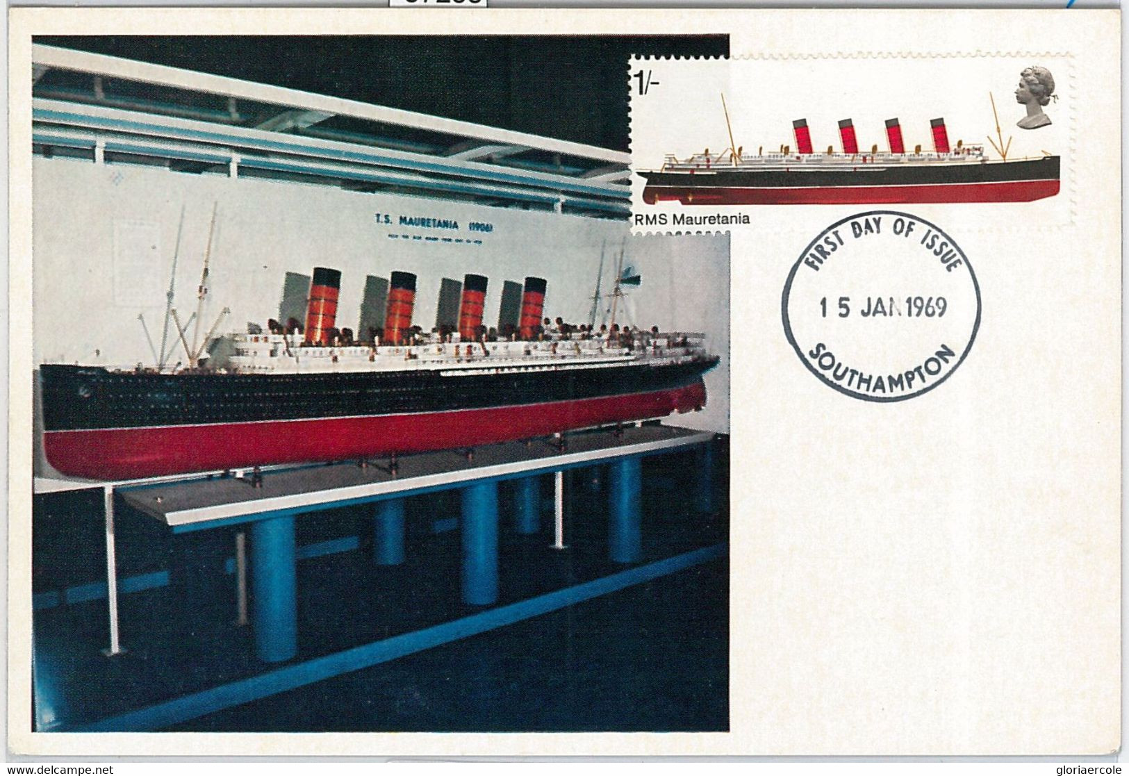 57253  - GB - POSTAL HISTORY: MAXIMUM CARD 1969 - SHIP  SS MAURETANIA  SG 783 - Maximumkarten (MC)