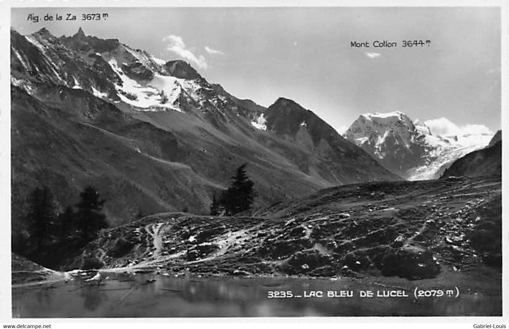 Lac Bleu De Lucel Mont Collon Aig. De La Za Arolla - Saint-Luc