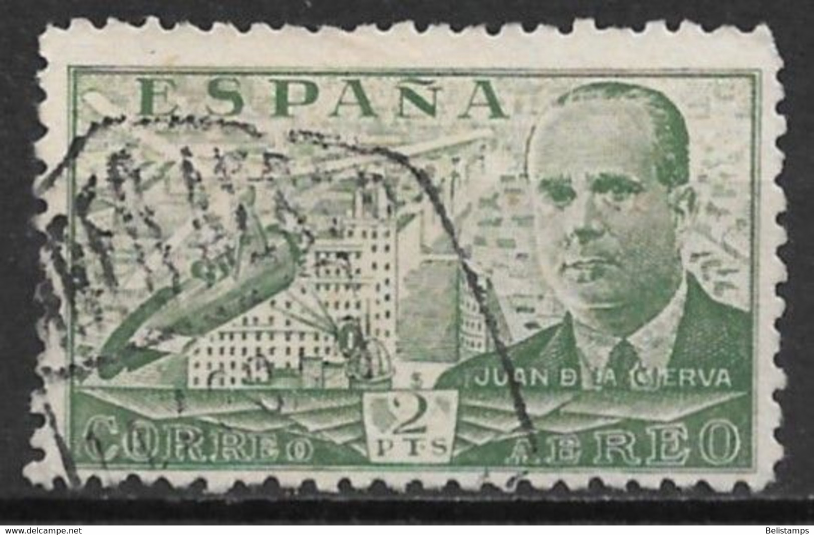 Spain 1941. Scott #C114 (U) Juan De La Cierva (1895-1936), Inventor Of The Autogiro - Used Stamps