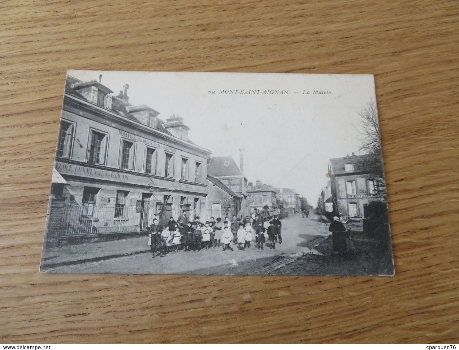 Cpa [76] Seine Maritime > Mont Saint Aignan La Mairie Et Une Sortie Des écoles Carte Animée - Mont Saint Aignan