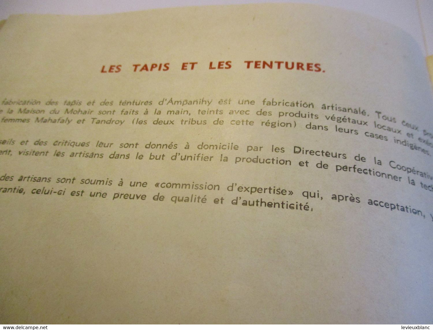 La Maison du MOHAIR à AMPANIHY/ Tananarive / MADAGASCAR/La Chèvre ANGORA /1952                                     MOD40