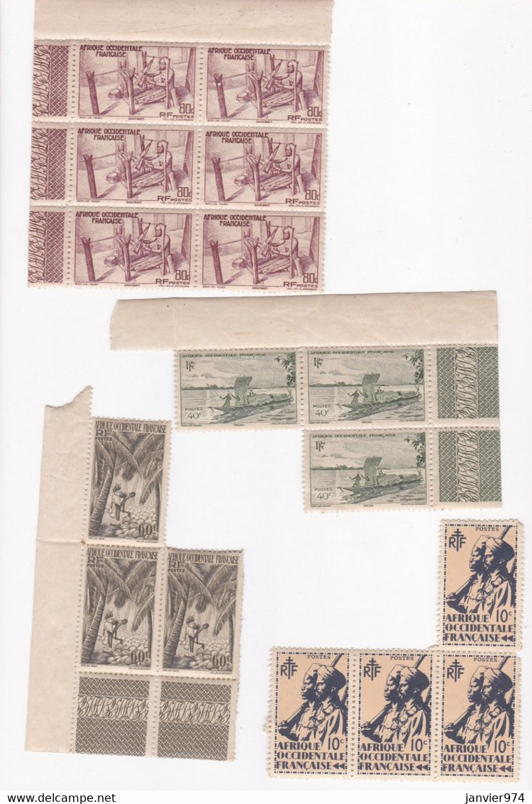 A.O.F. , 1945 Et 1947 , 25 Timbres Neufs , Voir Scan Recto Verso . - Unused Stamps