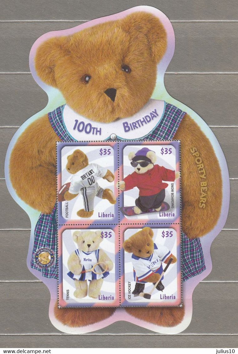 LIBERIA 2002 MNH (**) Teddy Bear Sheet #34232 - Poppen