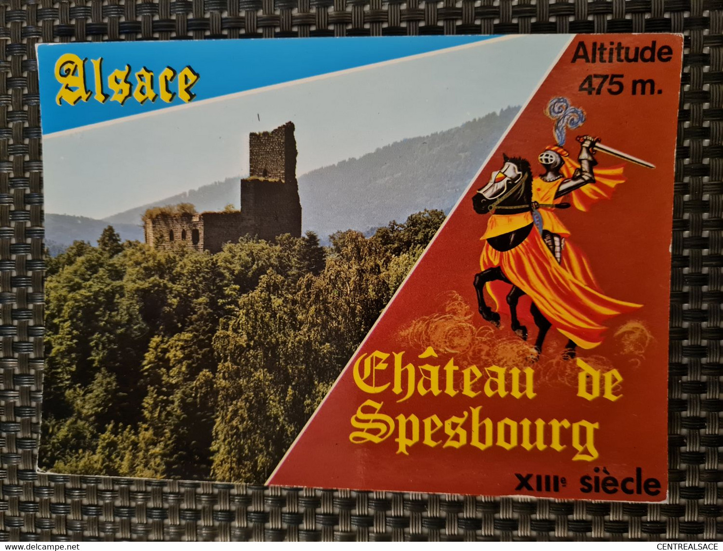 Carte ANDLAU Le Chateau De SPESBOURG Surveille Le Val D 'andlau - Benfeld