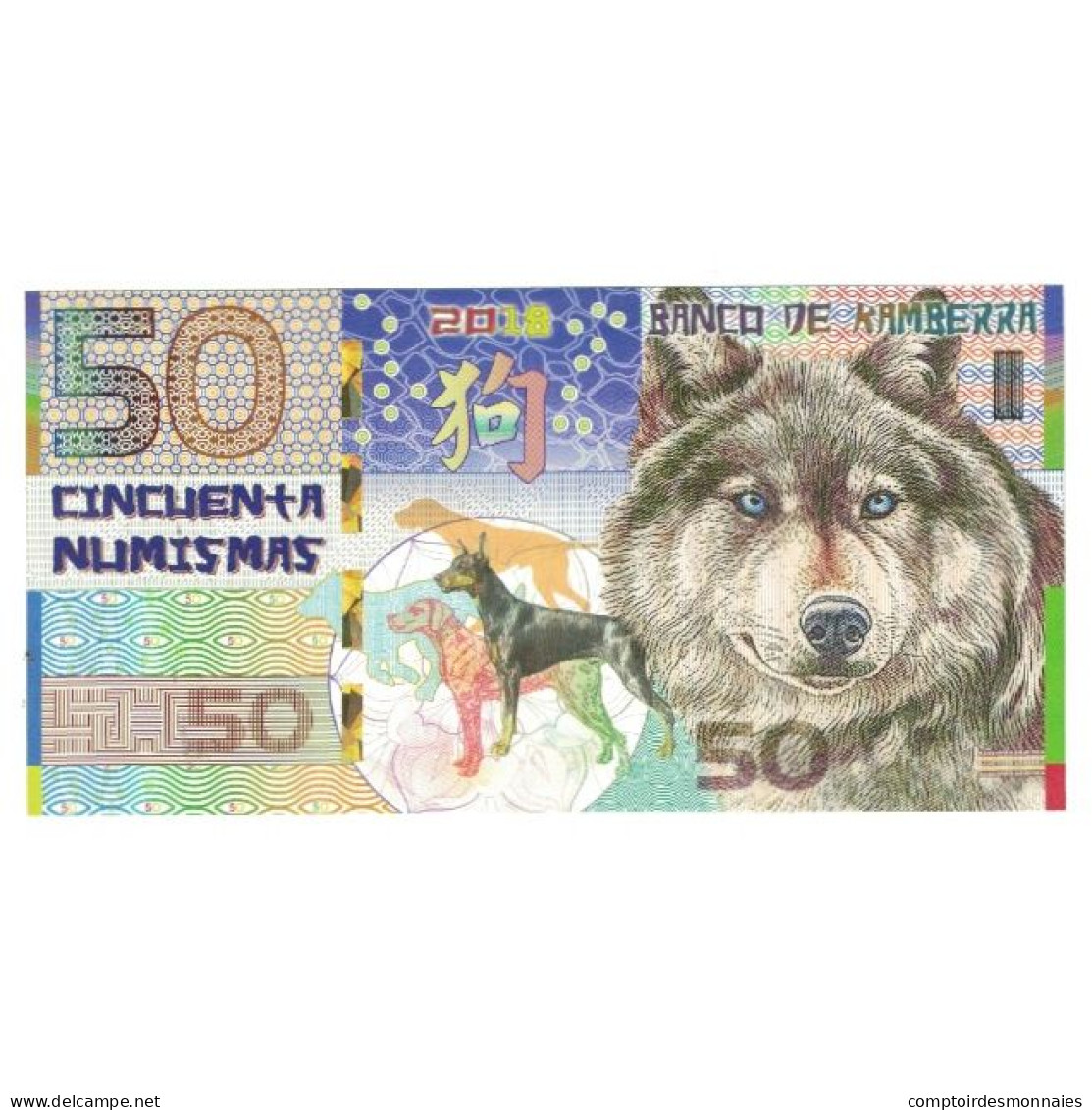 Billet, Australie, Billet Touristique, 2018, 50 Dollars ,Colorful Plastic - Fictifs & Specimens