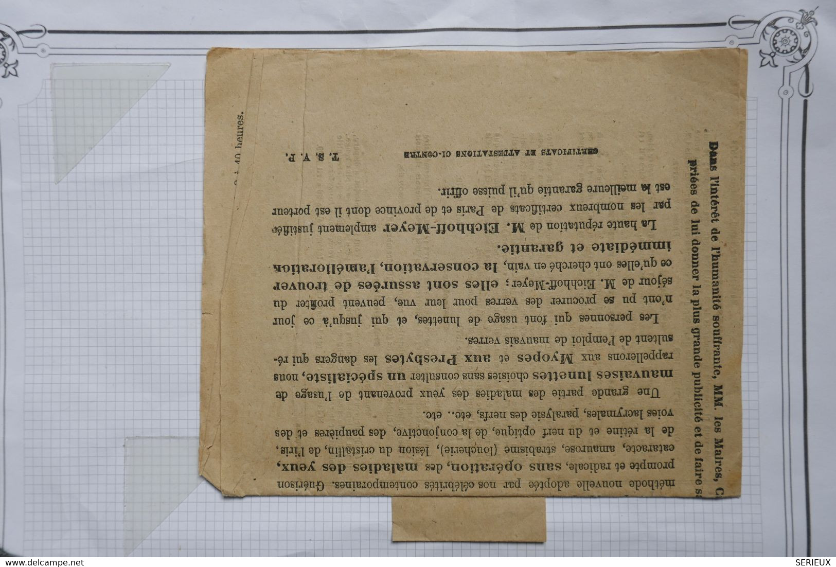 BE14 FRANCE SUR  BANDE JOURNAL  1891 SAGE 1C +GARIDECH +JOURNAL MALADIE DES YEUX ++AFFRANCH. INTERESSANT - Newspapers