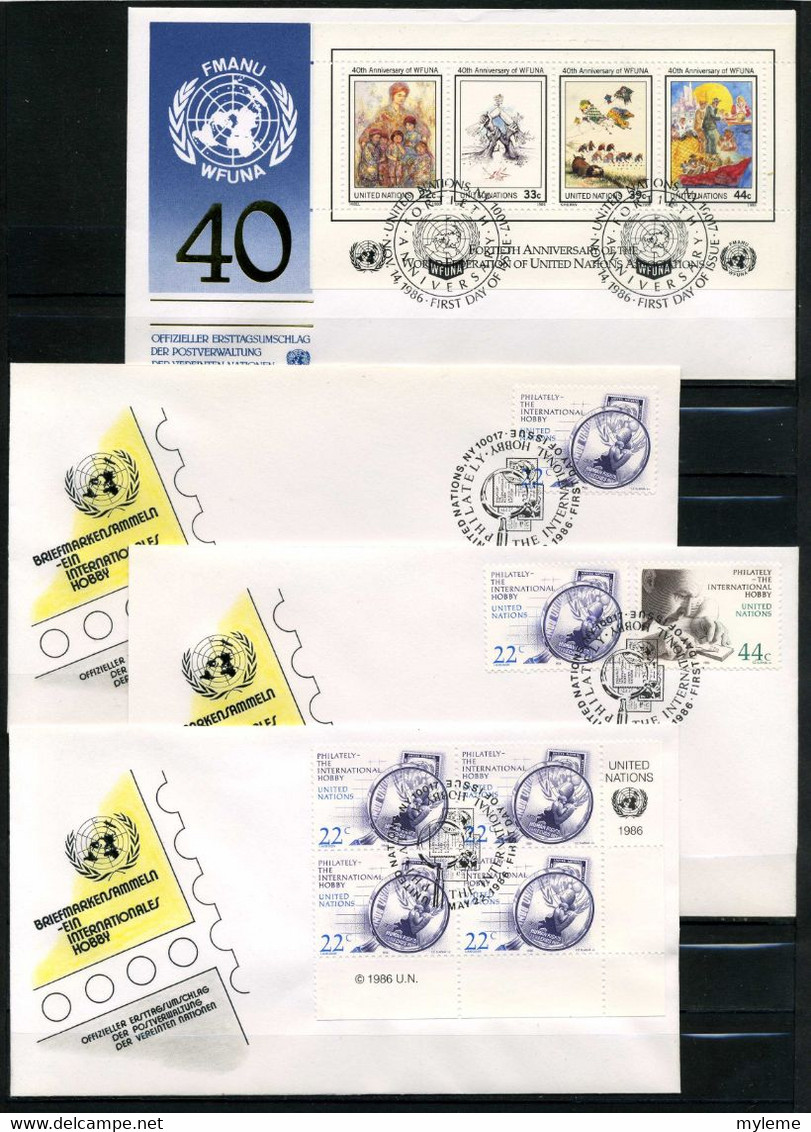 Z31-1 Nations Unies FDC N° 463 + 464 + Bloc N° 9  En Parfait état.    A Saisir !!! - Storia Postale