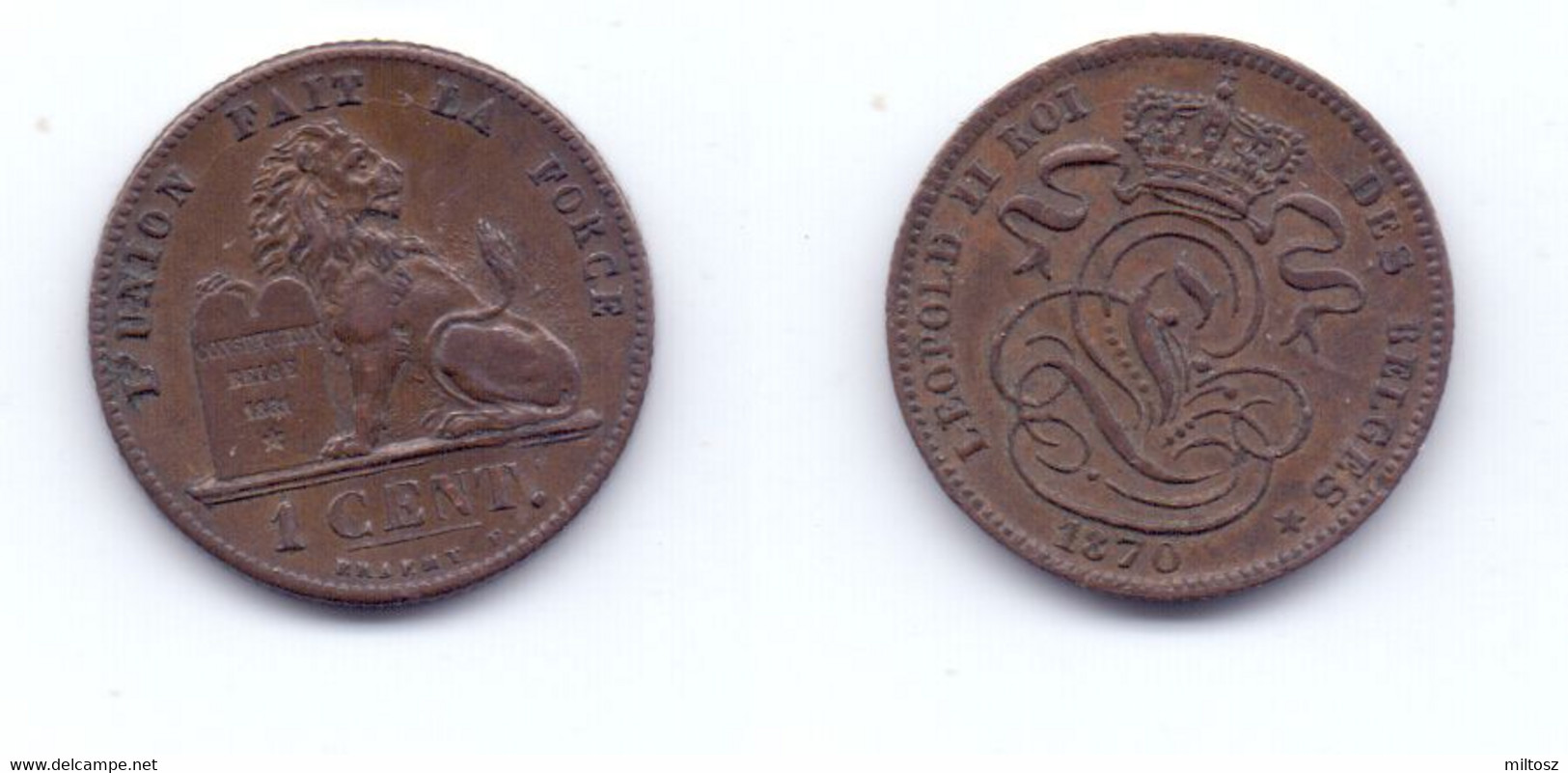 Belgium 1 Centime 1870 - 1 Cent