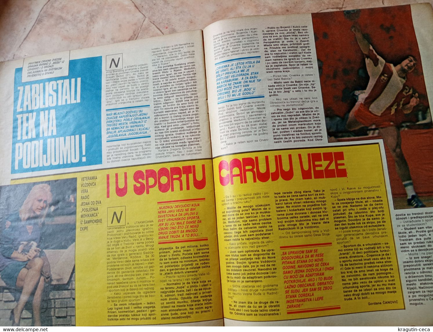 1989 TEMPO YUGOSLAVIA SERBIA SPORT FOOTBALL MAGAZINE NEWSPAPERS BASKETBALL CHAMPIONSHIPS PARTIZAN PIKSI SEKULARAC ZVEZDA