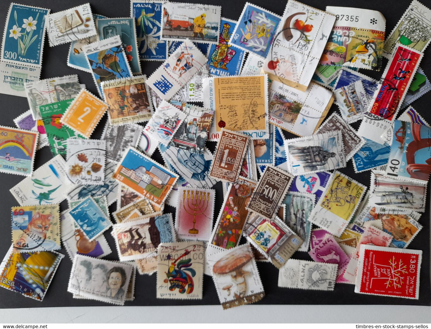 ISRAËL ( MOYEN-ORIENT ) MEGA COLLECTION de 1075 timbres TOUS DIFFERENTS , TOUS FORMATS .