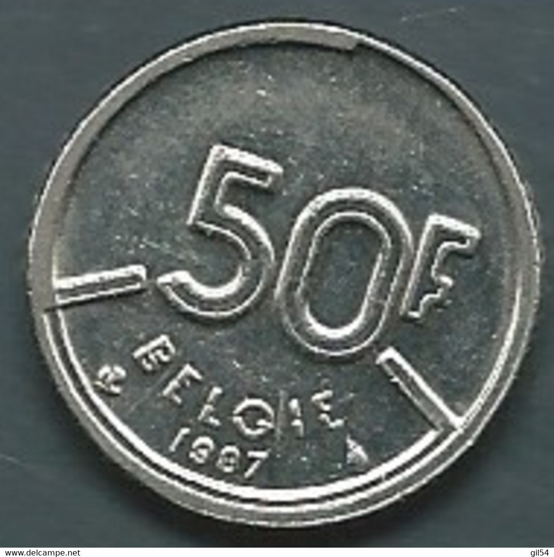 Coin ,1987 - Belgique - Belgium - 50 FRANCS, Baudouin 1, Légende Belgie  Pic 7704 - 50 Frank