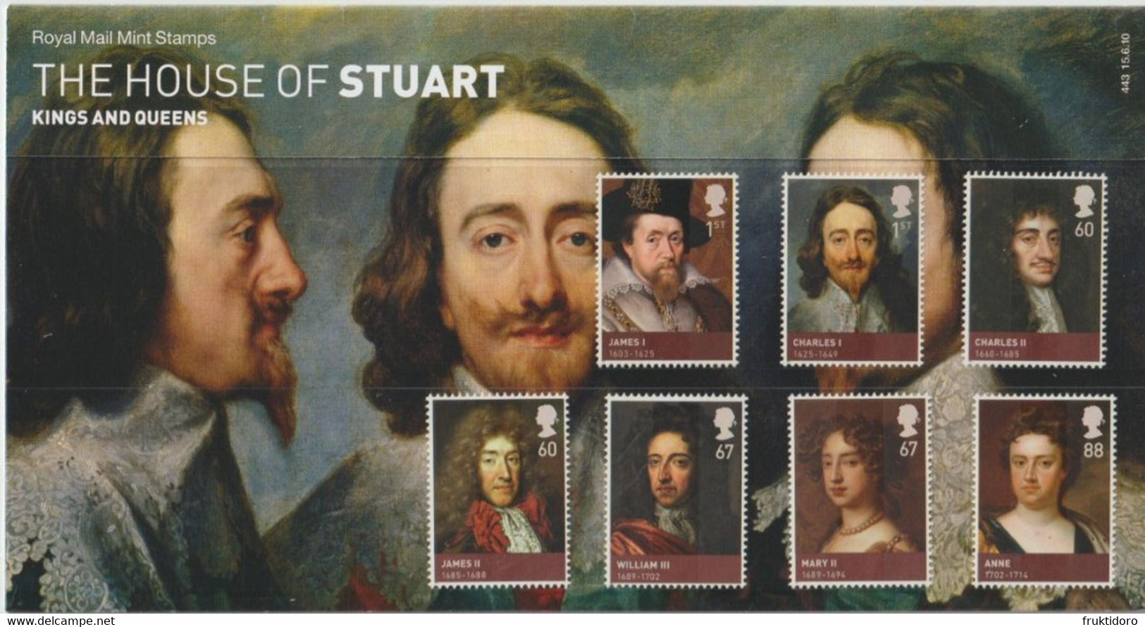 United Kingdom Mi 2910-2916 The Age Of The Stuart - Cachet Cover - Kensington Palace - Kings - Queen 2010 ** - 2001-2010 Dezimalausgaben