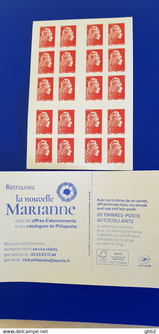 CARNET 1599A-C 8 Marianne De YSEULT YZ Sans Phosphore à  Droite Signé D'expert. SEULE PROPOSITION. - Booklets