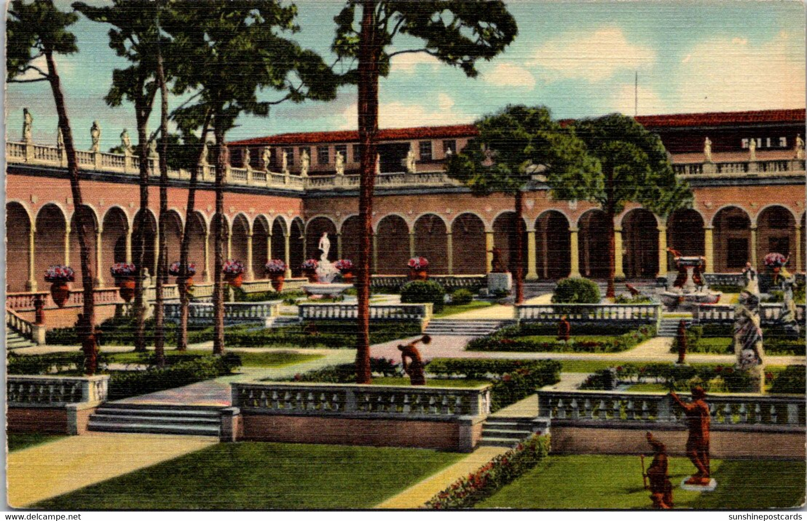 Florida Sarasota Ringling Art Museum Corner Of Court Curteich - Sarasota