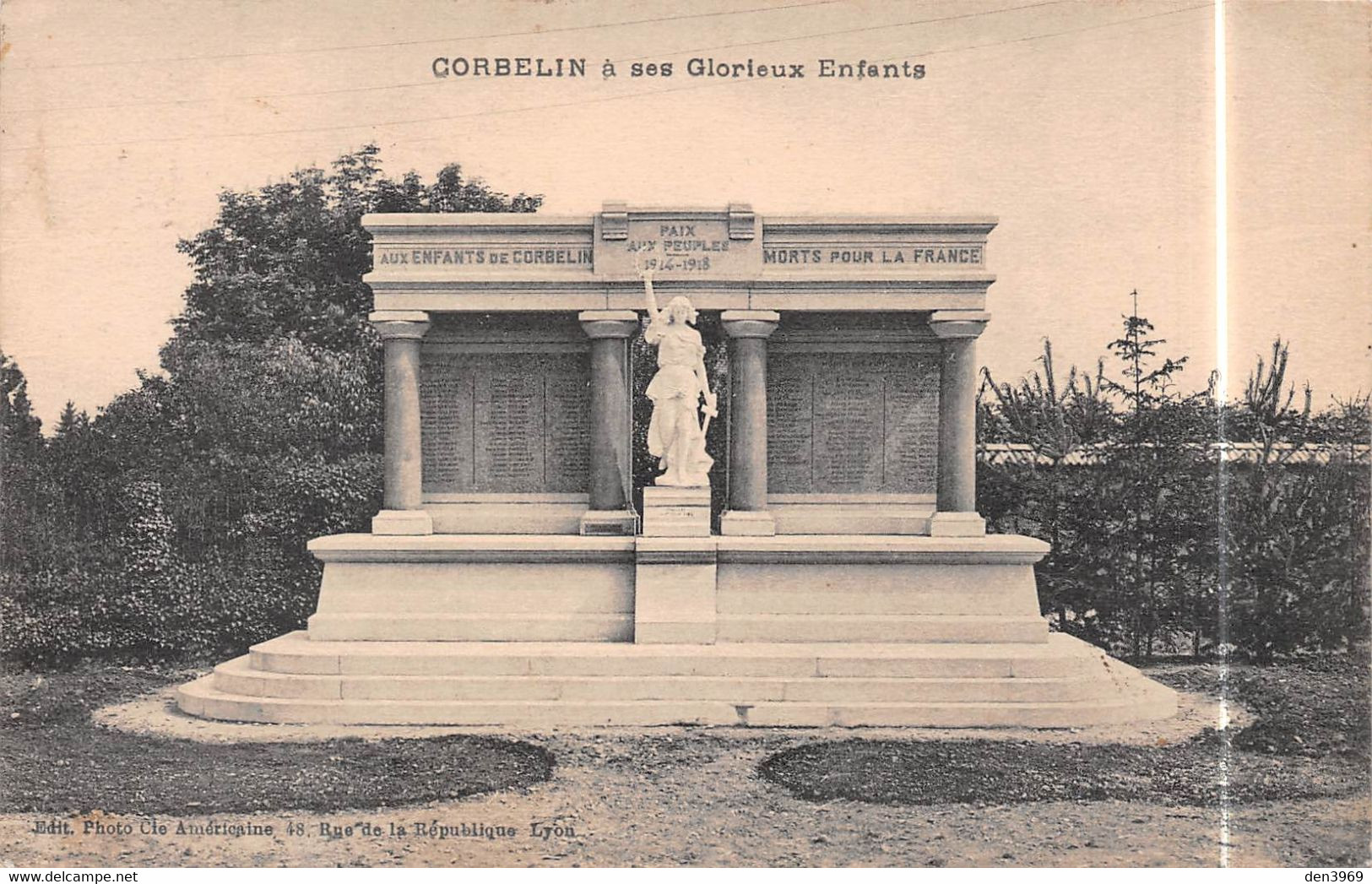 CORBELIN (Isère) à Ses Glorieux Enfants - Monument Aux Morts - Corbelin