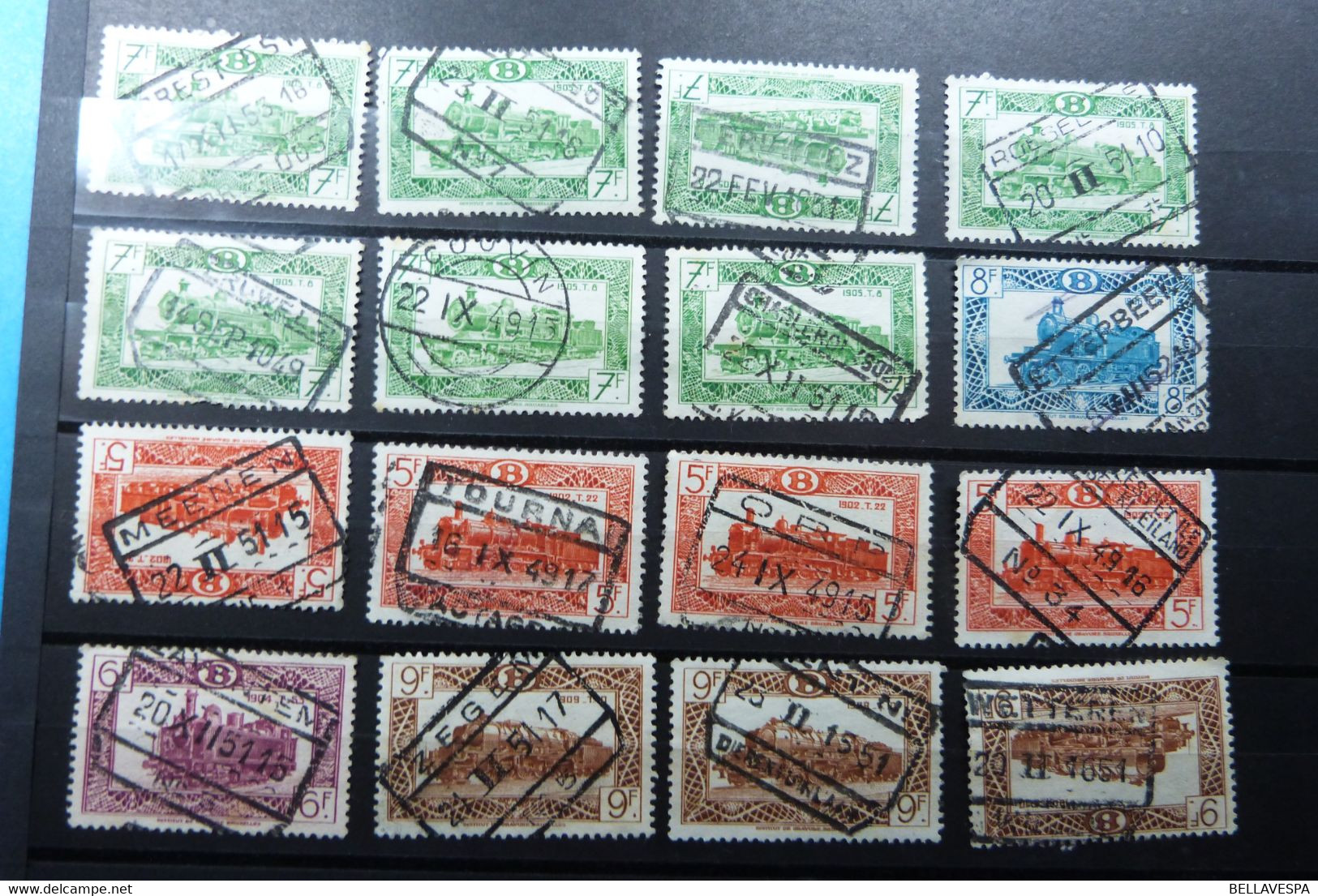 Belgische Spoorwegen Spoorweg Stempel Cachet -chemin De Fer -Railroad Lot X 172 Stuks/pc.-station Gare Statie - Otros & Sin Clasificación