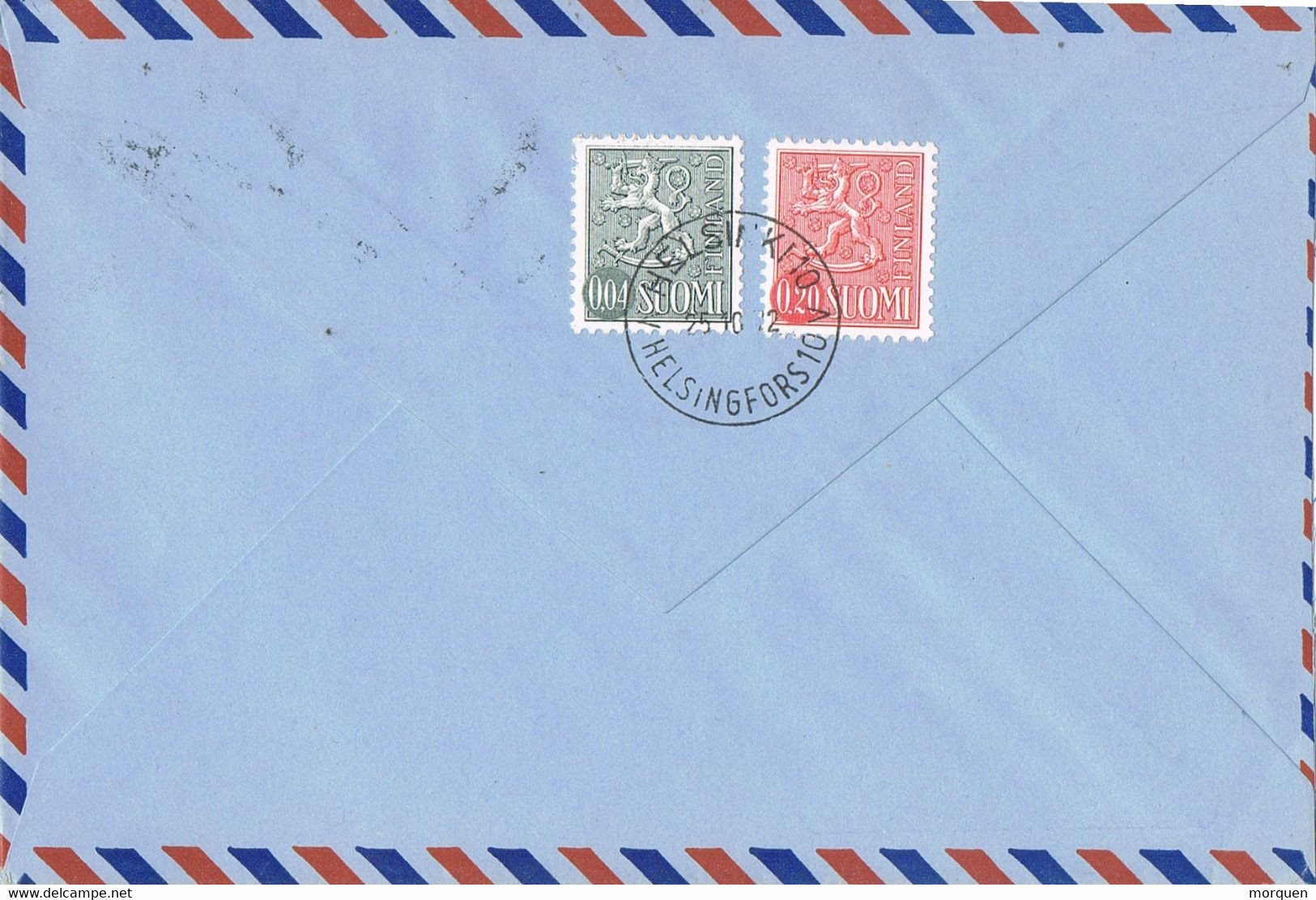 38435. Carta Aerea Certificada HELSINGFORS (Finlandia) Suomi 1972 To England. CRUZ ROJA Stamps - Lettres & Documents