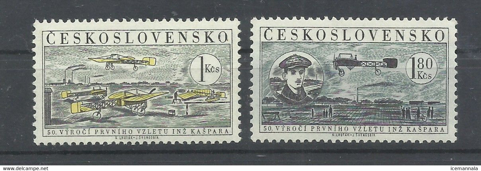 CHECOSLOVAQUIA    YVERT  AEREO  47/48    MNH  ** - Airmail