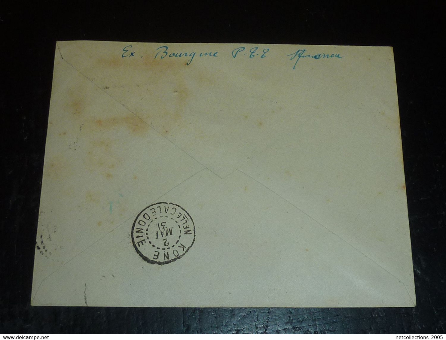 LETTRE DE NOUVELLE CALEDONIE ET DEPENDANCES N°149 SURCHARGE " AVION " 1931 De NOUMEA à KONE - ENVELOPPE (DOC-F) - Storia Postale