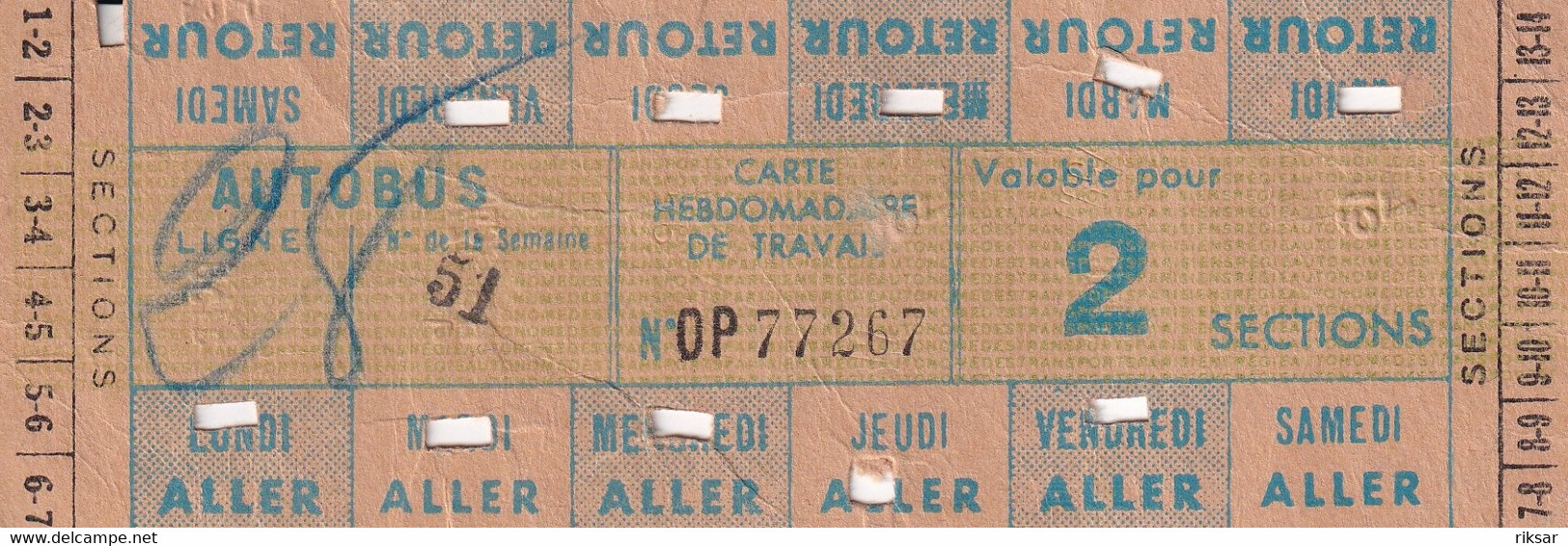 TICKET DE TRANSPORT - Europa