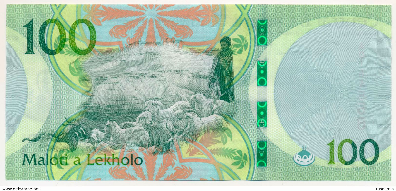 LESOTHO LESOTO 100 MALOTI P-24d THREE KINGS SHEPHERD 2021 UNC - Lesotho