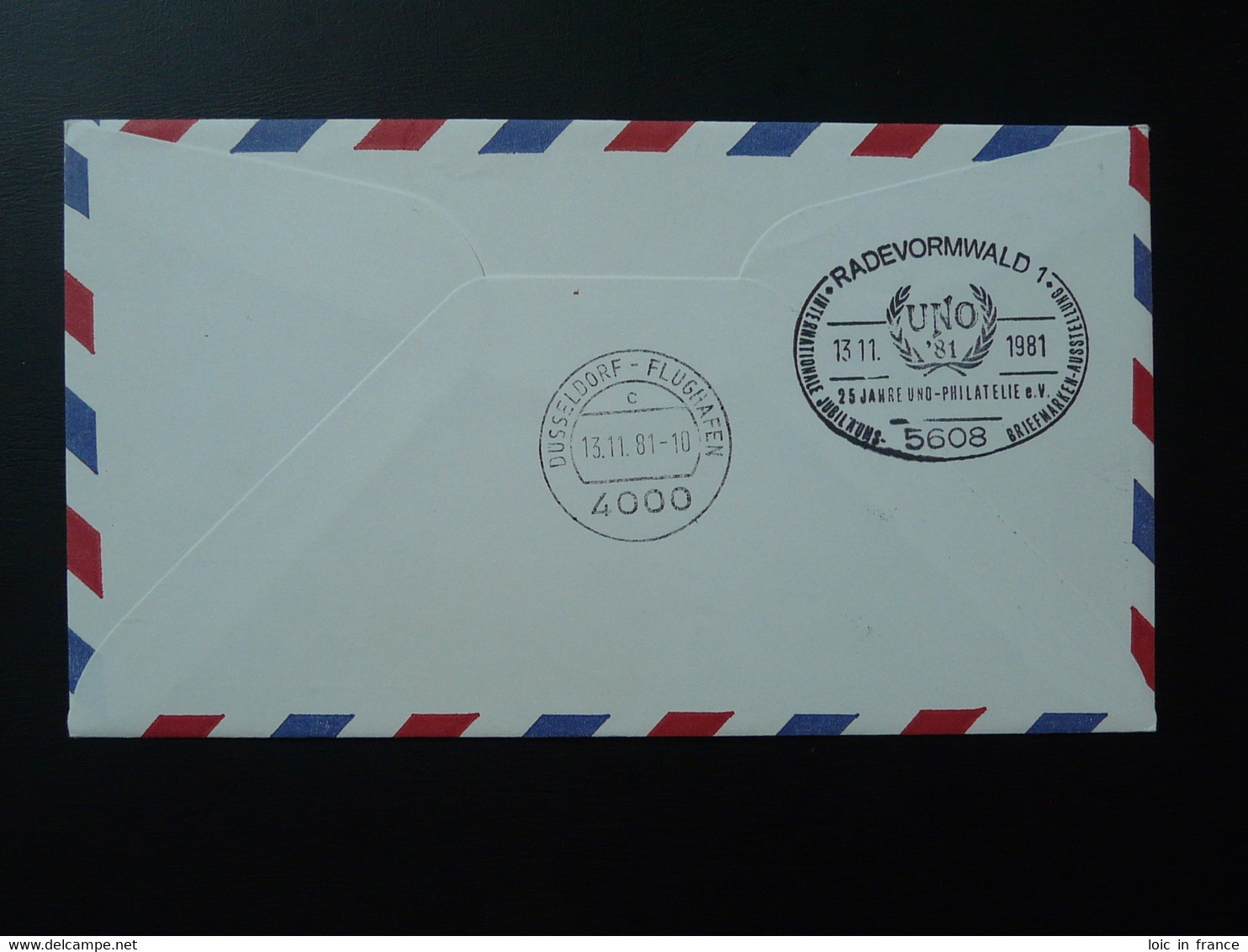 Lettre Vol Flight Cover Flugpost Wien Vereinte Nationen --> Dusseldorf 1981 - Covers & Documents