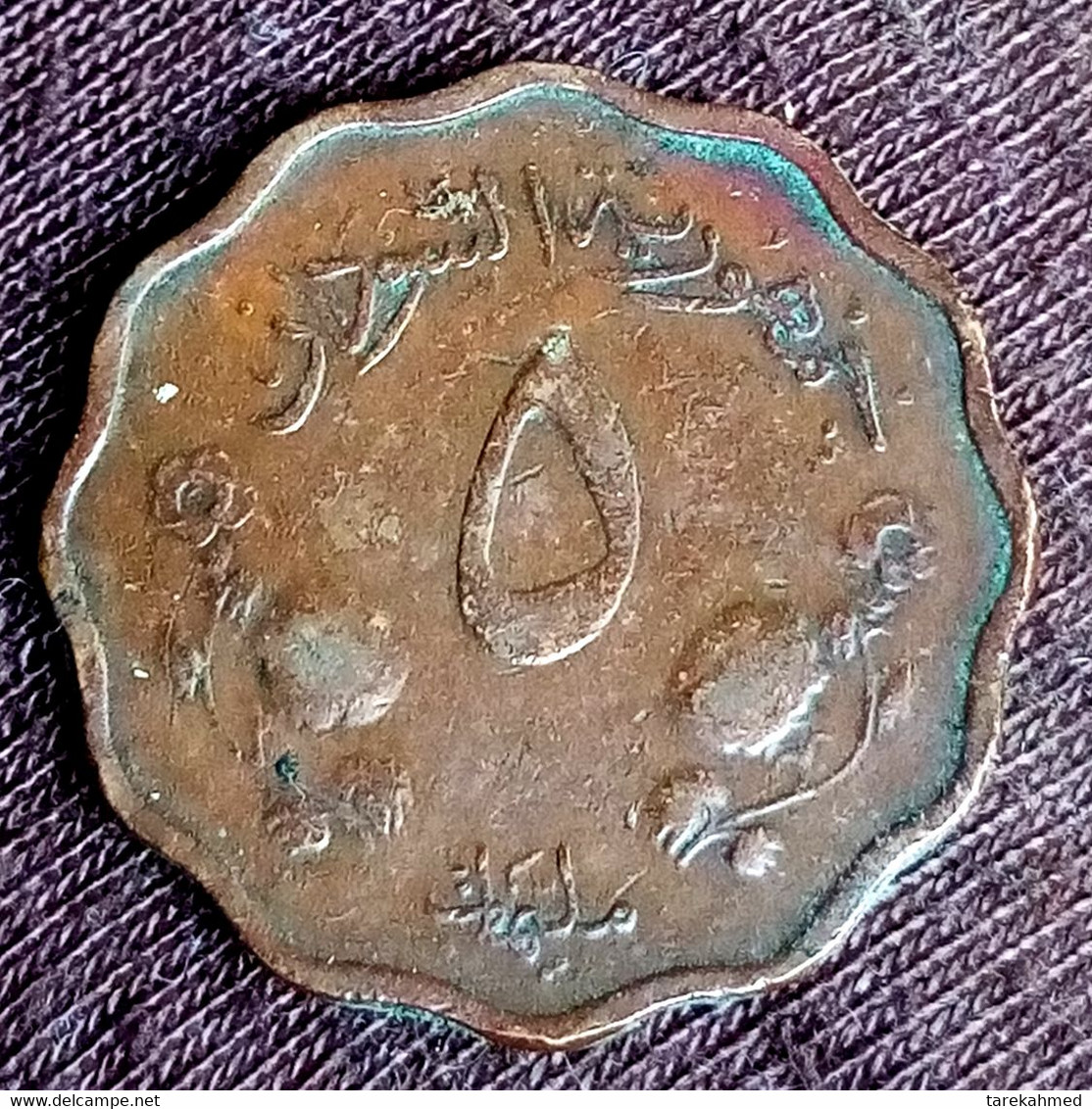 SUDAN , 5 Milliemes , 1956 , KM  34.1 , Agouz - Soudan