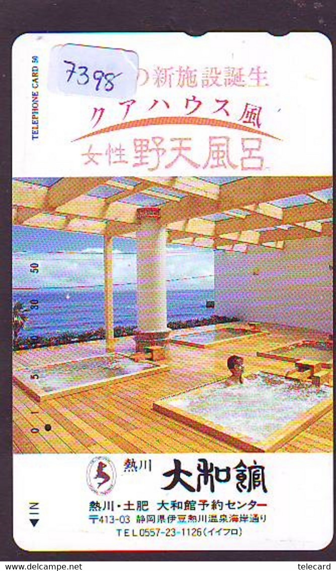 Télécarte Japon * FEMME EROTIQUE (7398) BATH * PHONECARD JAPAN * TELEFONKARTE *  BATHCLOTHES LINGERIE - Mode