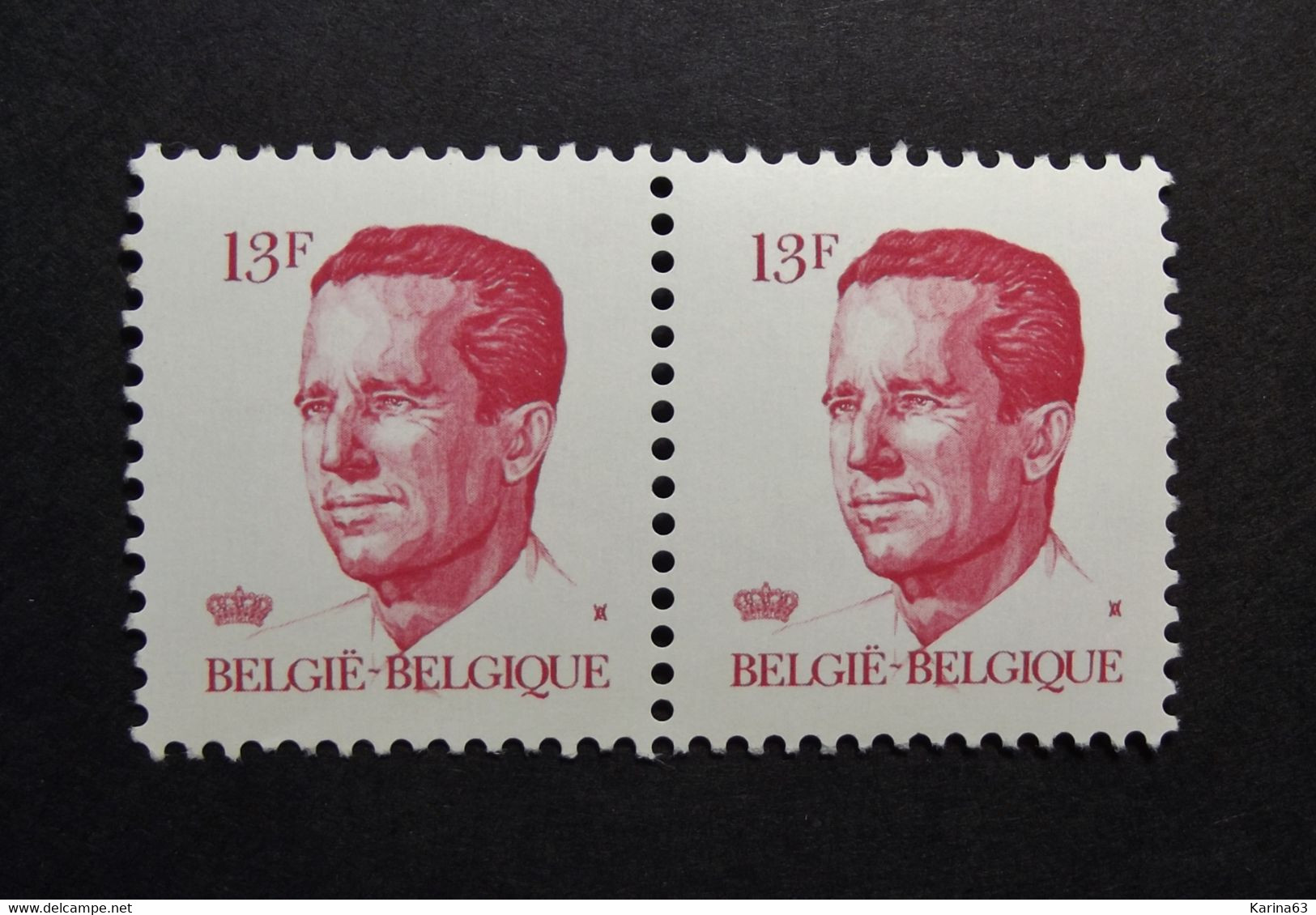 Belgie Belgique - 1986 - OPB/COB N° 2203 ( 2 Values )  Koning Boudewijn  Type Velghe  13 F - Postfris - 1981-1990 Velghe