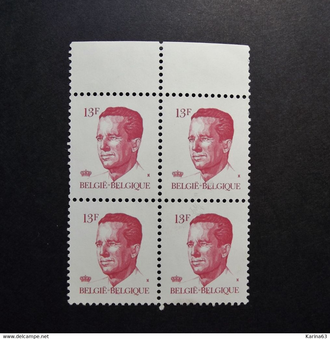 Belgie Belgique - 1986 - OPB/COB N° 2203 ( 4 Values )  Koning Boudewijn  Type Velghe  13 F - Postfris - 1981-1990 Velghe