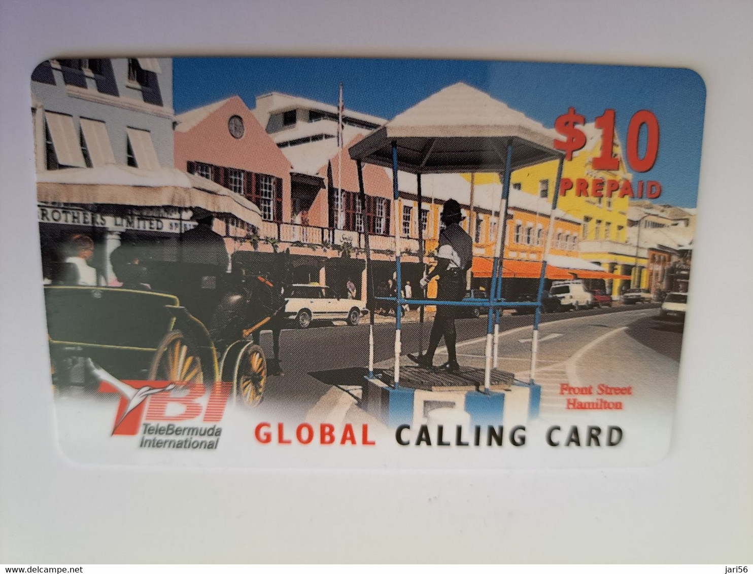 BERMUDA  $ 10,-  TBI / STREET SCENE BERMUDA  / RED  VALUE   /   PREPAID CARD  Fine USED  **11311** - Bermude