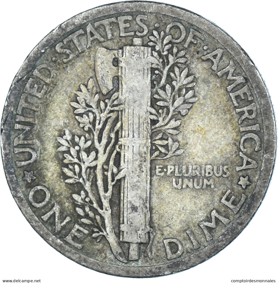 Monnaie, États-Unis, Dime, 1918 - 1916-1945: Mercury (Mercure)