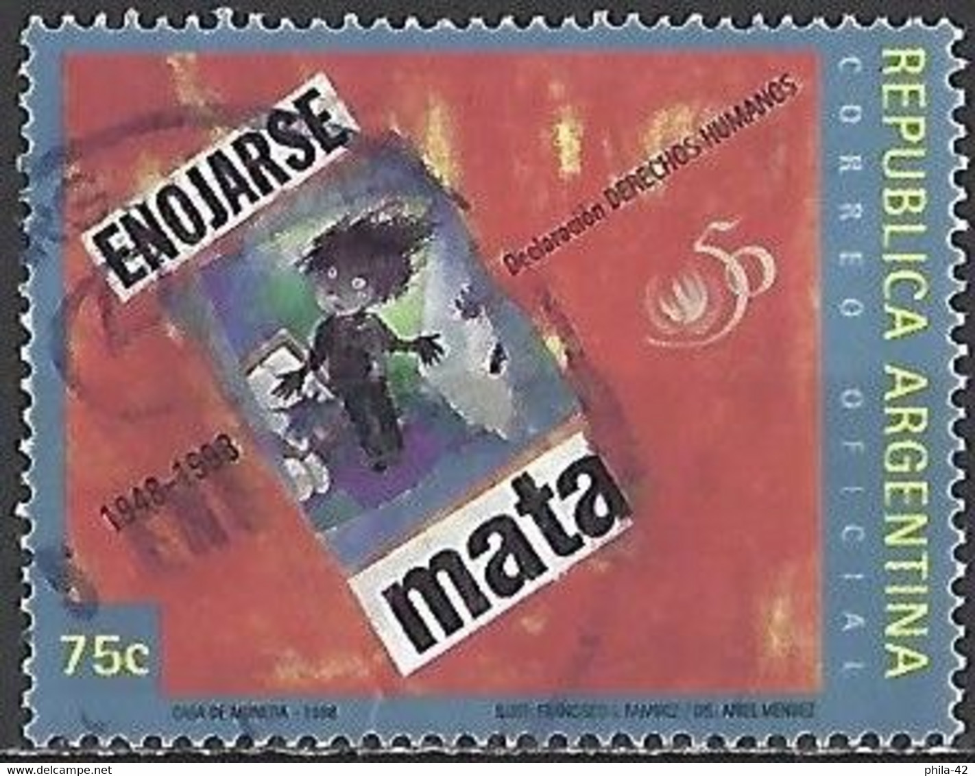 Argentina 1998 - Mi 2457 - YT 2072 ( Universal Declaration Of Human Rights ) - Used Stamps